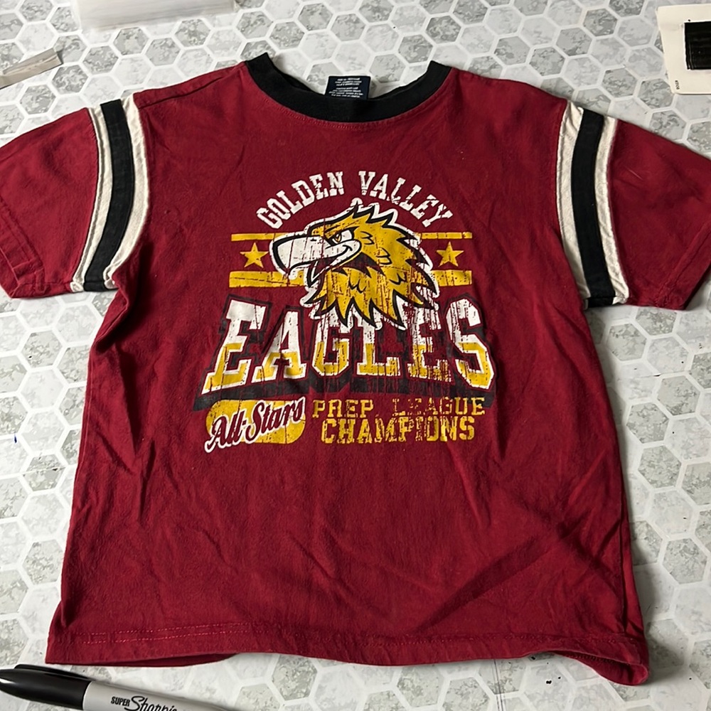 Faded Glory Sz 6 Youth Golden Valley Eagles Short Sleeve Graphic T